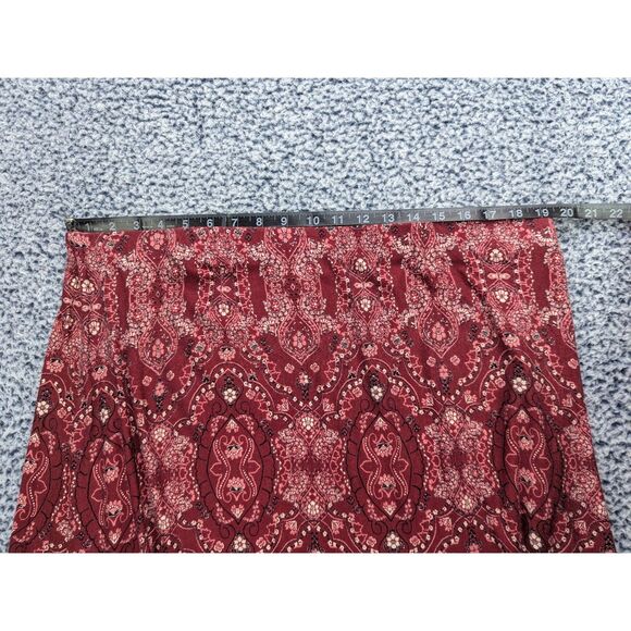 Style & Co. Paisley Boho Maxi Skirt Size XXL Pull On Elastic Waist Western Red - Picture 7 of 10
